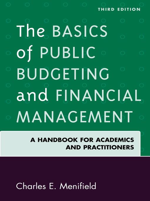Cover image for The Basics of Public Budgeting and Financial Management